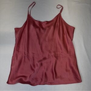 Talbots 100% Silk Pink Rose Cami, Large, Layering Tank Top